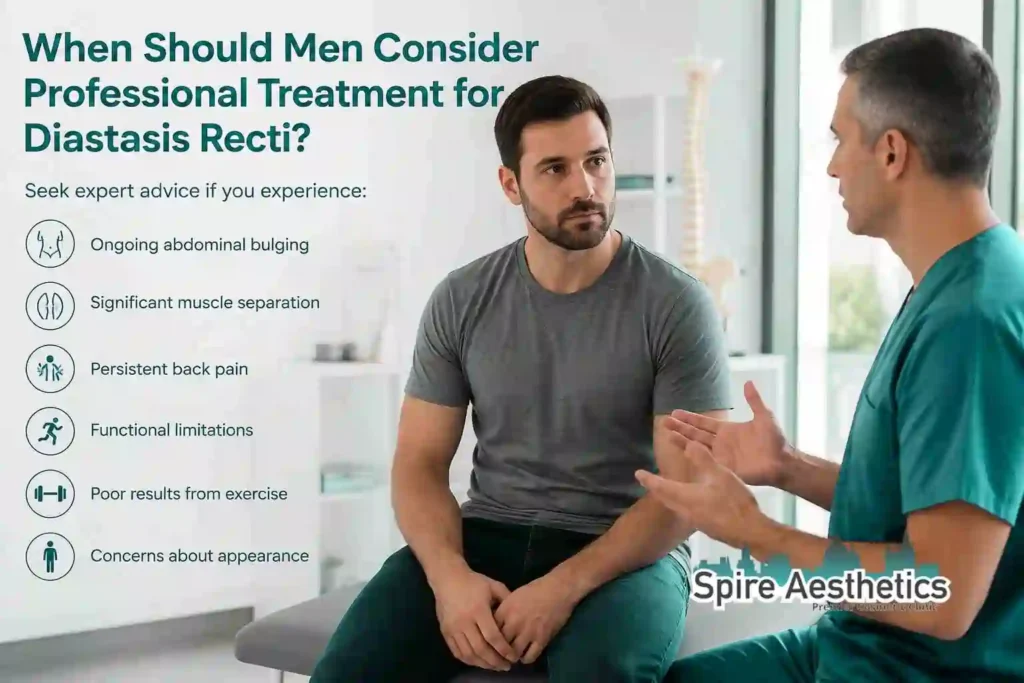 When Should Men Consider Professional Treatment for Diastasis Recti Faringdon?