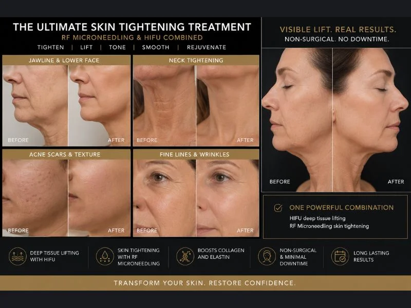 Results of combined treatment for the ultimate skin tightening treatment Faringdon