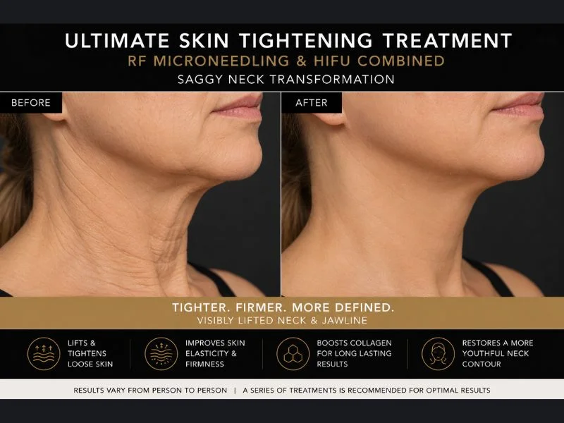 before and after Ultimate skin tightening treatment Faringdon